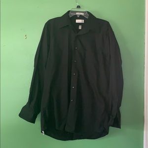 Black long sleeve men's dress shirt